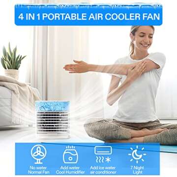 Mini Air Conditioner Portable AC Fan for Home Office