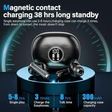 Sisism A10 Pro Wireless Earbuds - 50H Playback & Bluetooth 5.3