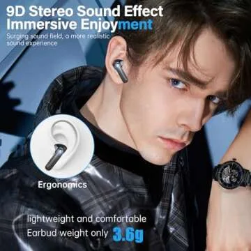 Sisism A10 Pro Wireless Earbuds - 50H Playback & Bluetooth 5.3