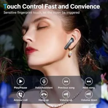 Sisism A10 Pro Wireless Earbuds - 50H Playback & Bluetooth 5.3