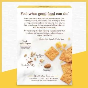 Simple Mills Almond Flour Crackers, Farmhouse Cheddar - Gluten Free, Healthy Snacks, 4.25 Ounce (Pack of 6)