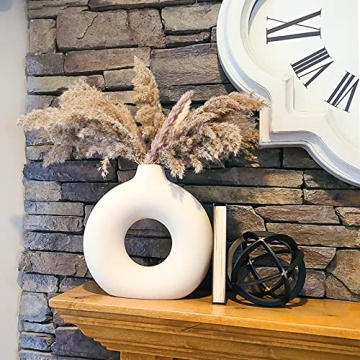 White Ceramic Vase for Minimalist Home Decor