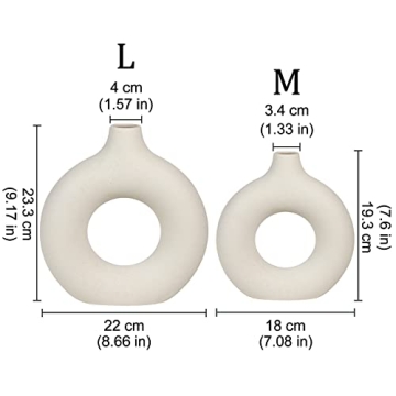 White Ceramic Vase for Minimalist Home Decor