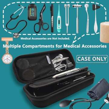 Stethoscope Case for 3M Littmann Stethoscope and for MDF Stethoscopes, Nursing Stethoscope Bag Holde...