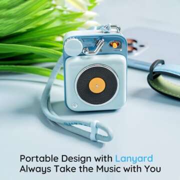 Muzen Mini Bluetooth Speaker, Button Portable Metal Small Cute Wireless Speaker, Rechargeable HiFi L...