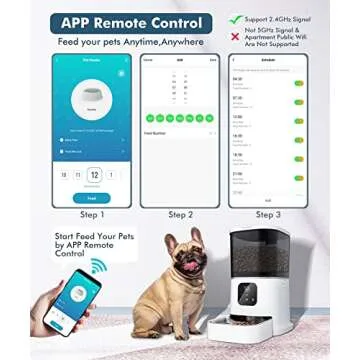 ZOKALEY WiFi Enabled Automatic Cat Feeder with App Control