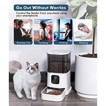 ZOKALEY WiFi Enabled Automatic Cat Feeder with App Control