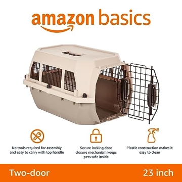 Durable Amazon Basics Dog & Cat Carrier for Travel