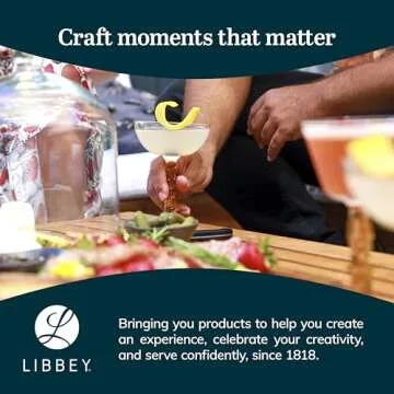 Libbey Tiki Coupe Cocktail Glasses Set of 4