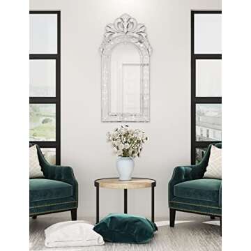 KOHROS Wall Mounted Squared Mirror, Venetian Mirror Decor for The Living Room, Bathroom, Bedroom (W 20" X H 39.5" Rectangle)