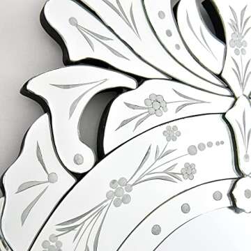 KOHROS Wall Mounted Squared Mirror, Venetian Mirror Decor for The Living Room, Bathroom, Bedroom (W 20" X H 39.5" Rectangle)