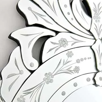 KOHROS Wall Mounted Squared Mirror, Venetian Mirror Decor for The Living Room, Bathroom, Bedroom (W 20" X H 39.5" Rectangle)