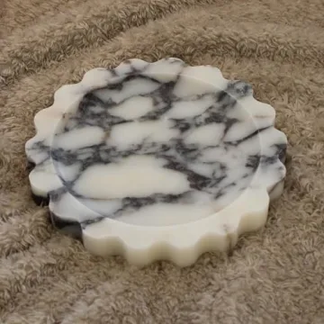 Elegant Natural Marble Jewelry Tray for Stylish Gifts