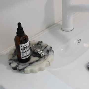 Elegant Natural Marble Jewelry Tray for Stylish Gifts