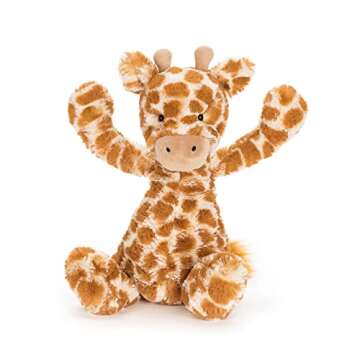 Jellycat Bashful Giraffe Stuffed Animal, Medium 12 inches - Safari Plush Toy - Classic Children's Gi...