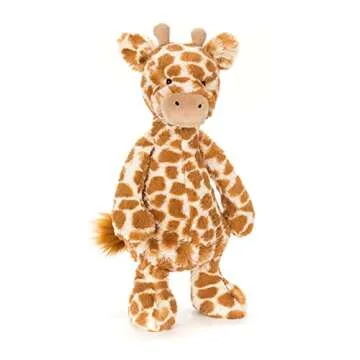 Jellycat Bashful Giraffe Stuffed Animal, Medium 12 inches - Safari Plush Toy - Classic Children's Gift