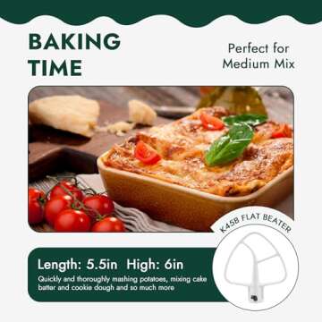 3 Pieces Stand Mixers Repair Set for Kitchen Tilt-Head Stand Mixers K45DH Dough Hook K45B Coated Flat Blade Paddle K45WW Wire Whip Replace for kitchen aid Mixers Accessories by AMI PARTS