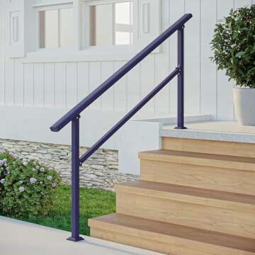 Handrails for Outdoor Steps, Adjustable Stair Handrail Kit