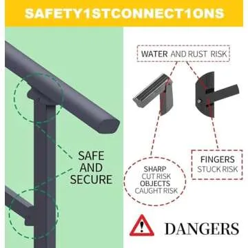 Handrails for Outdoor Steps, Adjustable Stair Handrail Kit