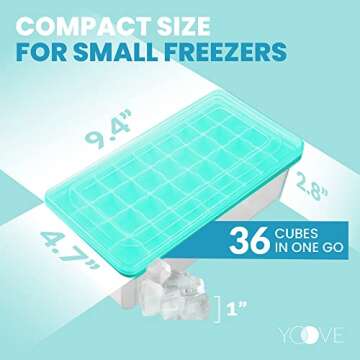 Ice Cube Tray with Lid & Bin - Perfect for Parties