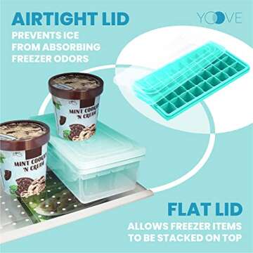 Ice Cube Tray with Lid & Bin - Perfect for Parties