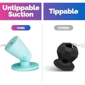 tweexy Hinge Untippable Vinyl Weeding Scrap Collector | Smartgrip Anti-Spill Airlock Suction Weeding Vinyl | HTV Crafting Adhesive Paper Sheet Holder | Weeding Tools for Vinyl (Sea Green, Standard)