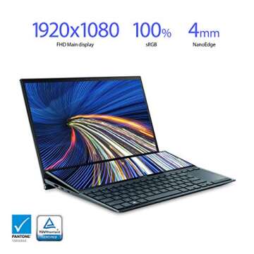 ASUS ZenBook Duo 14 UX482 14” FHD NanoEdge Touch Display, Core i7-1195G7, GeForce MX450, 16GB RAM,...