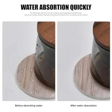 6Pcs Drink Coasters with Holder, Marble Style Ceramic Drink Coaster, Absorbent Coasters Set Suitable for Kinds of Cups, Modern Style Coasters for Coffee Table, 4 Inches