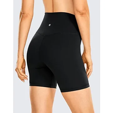 CRZ YOGA Women's Biker Shorts 6'' - Soft High Waist Spandex