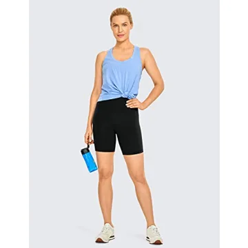 CRZ YOGA Women's Biker Shorts 6'' - Soft High Waist Spandex