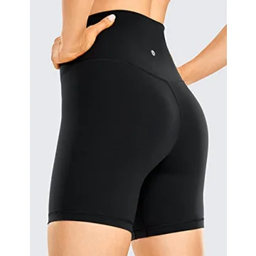 CRZ YOGA Women's Biker Shorts 6'' - Soft High Waist Spandex