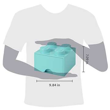 Lego Brick Drawer, 4 Knobs, 1 Drawer, Stackable Storage Box,