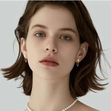 SLUYNZ Sterling Silver CZ Teardrop Chain Dangle Earrings for Women Teen Girls Minimalist Droplet Ear...