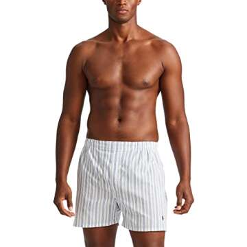 POLO Tall Ralph Lauren Men's Classic Fit Cotton Woven Boxers 3-Pack in Stylish Designs