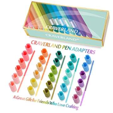 CRAVERLAND Pens Adapters for Cricut - Rainbow Pen Holders for Cricut Explore Air 3 Air 2 Air Maker 3...