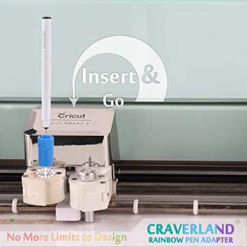 CRAVERLAND Pens Adapters for Cricut - Rainbow Pen Holders for Cricut Explore Air 3 Air 2 Air Maker 3 Maker 2 Maker to Compatible with At Least 40 Pens(15 x 2 Pack)