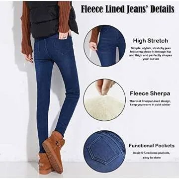 Winter Sherpa Fleece Lined Jeggings for Stylish Women