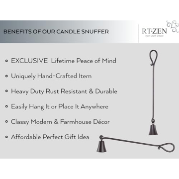 Handcrafted Rustic Candle Snuffer for Elegant Home Decor