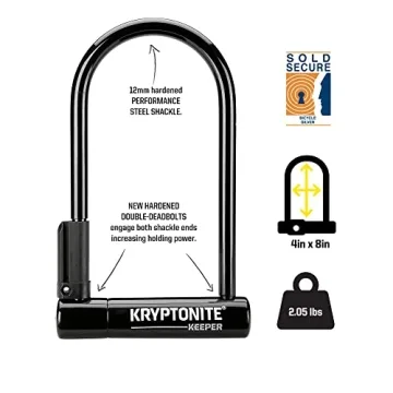 Kryptonite Keeper U-Lock with Braided Steel Cable