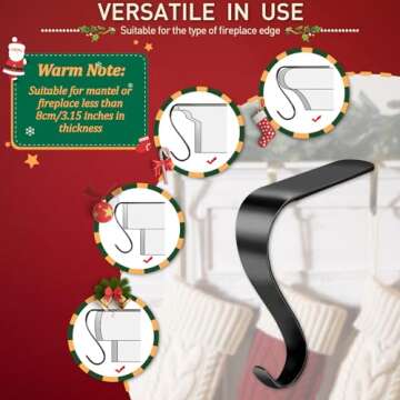 Edoneery Christmas Stocking Holders - Stylish & Secure