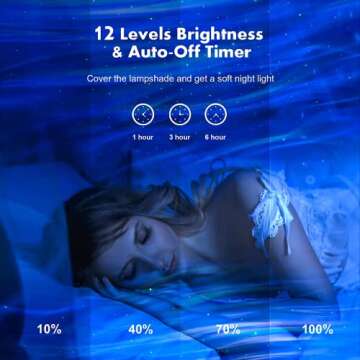 Cayclay Aurora Projector, 4 in 1 Galaxy Star Projector Built-in Bluetooth Speaker Night Light White Noise, Northern Light Projector for Room Decor/Party/Music/Sleeping/Gift (Black)