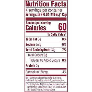 Ocean Spray® Pure Unsweetened Cranberry, 100% Cranberry Juice From Concentrate, 32 Fl Oz Bottle (Pack of 8)