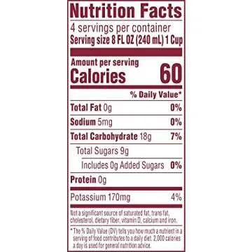 Ocean Spray® Pure Unsweetened Cranberry, 100% Cranberry Juice From Concentrate, 32 Fl Oz Bottle (Pack of 8)