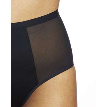 THINX Hi-Waist Period Underwear for Women, Heavy Absorbency Period Panties, FSA Approved Feminine Care, Holds Up to 4 Tampons, Black, Medium