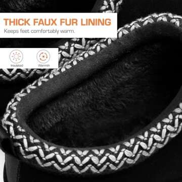 DREAM PAIRS Cozy Suede Slippers for Women Indoor Outdoor