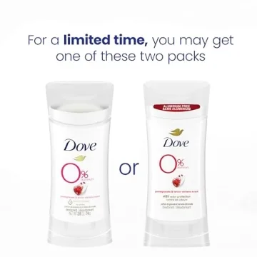 Dove 0% Aluminum Deodorant Stick 4 Count for All-Day Freshness