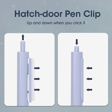 WRITECH 0.5mm Gel Pens, 8ct - Silent Retractable Pens for Journaling, Drawing, and Writing - No Smear, Smudge, or Bleed