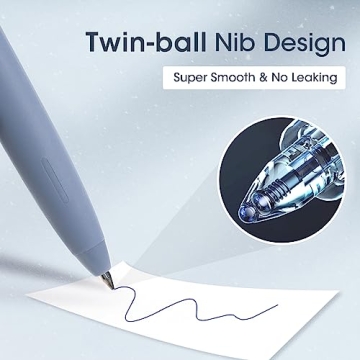 WRITECH 0.5mm Gel Pens, 8ct - Silent Retractable Pens for Journaling, Drawing, and Writing - No Smear, Smudge, or Bleed