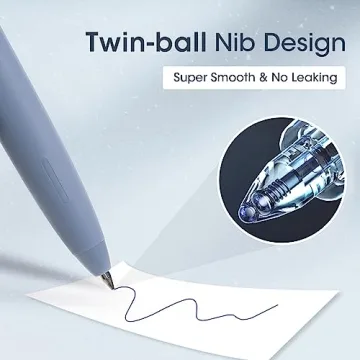 WRITECH 0.5mm Gel Pens, 8ct - Silent Retractable Pens for Journaling, Drawing, and Writing - No Smear, Smudge, or Bleed