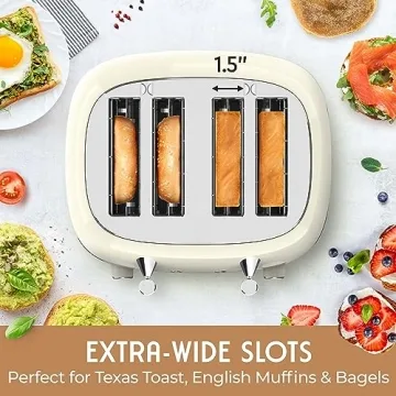 Mueller Retro Toaster 4 Slice with Extra Wide Slots